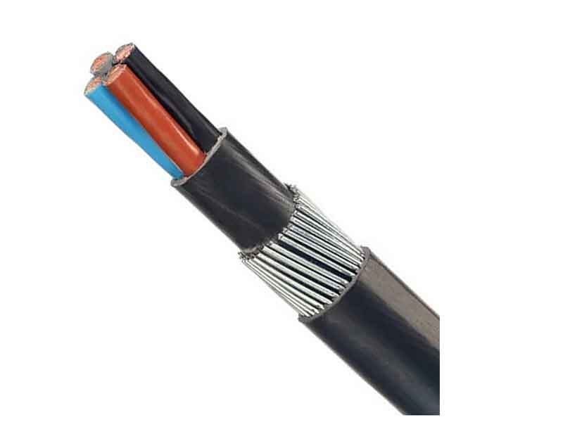Armoured power cable for underground installation