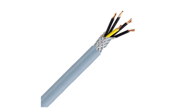 CY control cable with copper wire braid shielding for signal protection