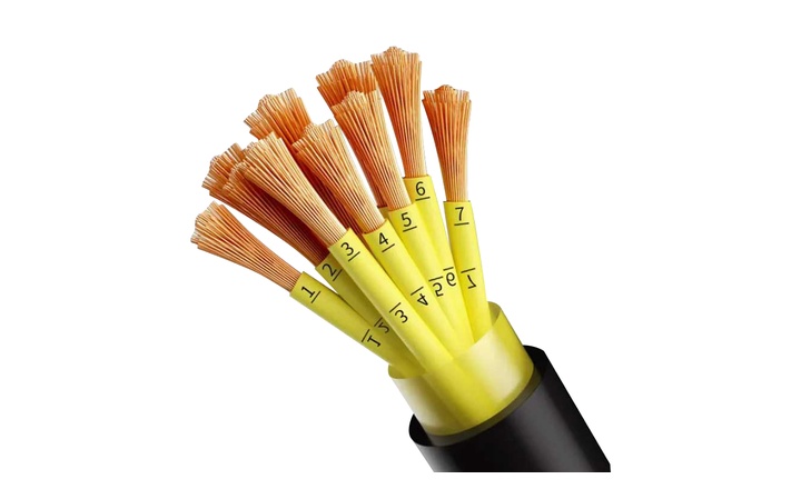 flexible control cable for machinery and moving equipment wiring