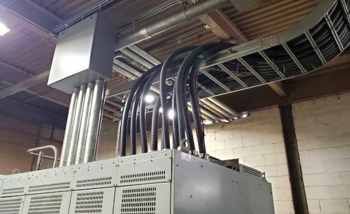 industrial plant power supply with medium voltage cable system