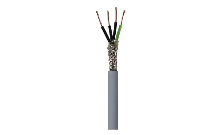 shielded control cable for interference-sensitive control circuits