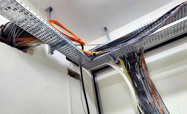 commercial building wiring project with insulated building wires