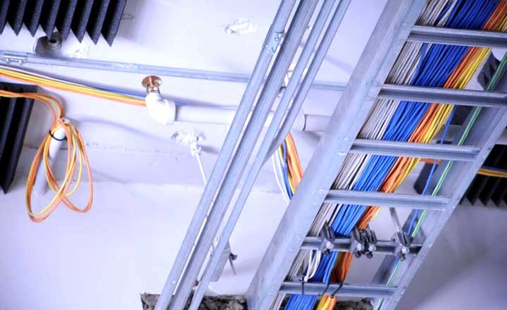 conduit trunking and fixed wiring installation with building wires