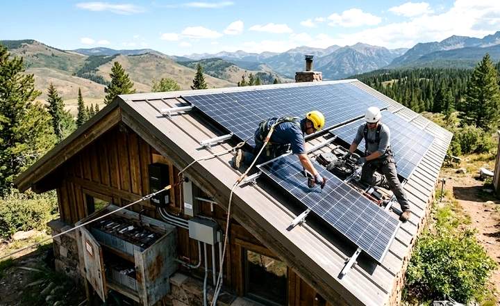 off-grid solar power system with solar cable wiring